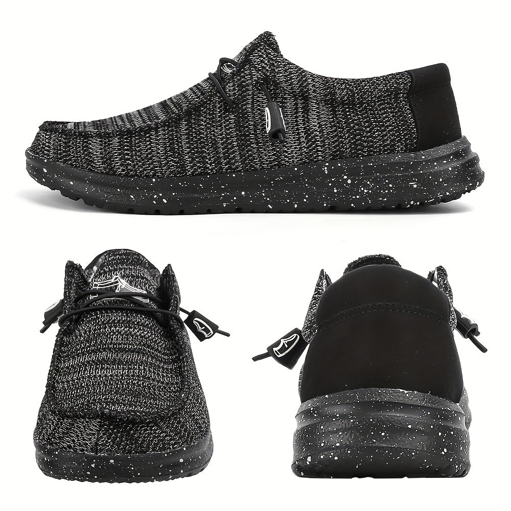 Soft Sole Flat Canvas Shoes, Comfy Lace Up Loafers